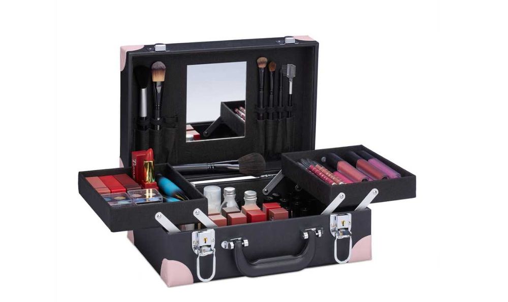 kuferek Kosmetyczka z lusterkiem