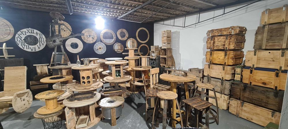 Blat na stół drewniany talerz okrągły 160 cm na 14-16 osób LOFT