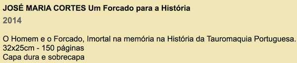 LIVRO JOSÉ MARIA CORTES | Francisco Romeiras