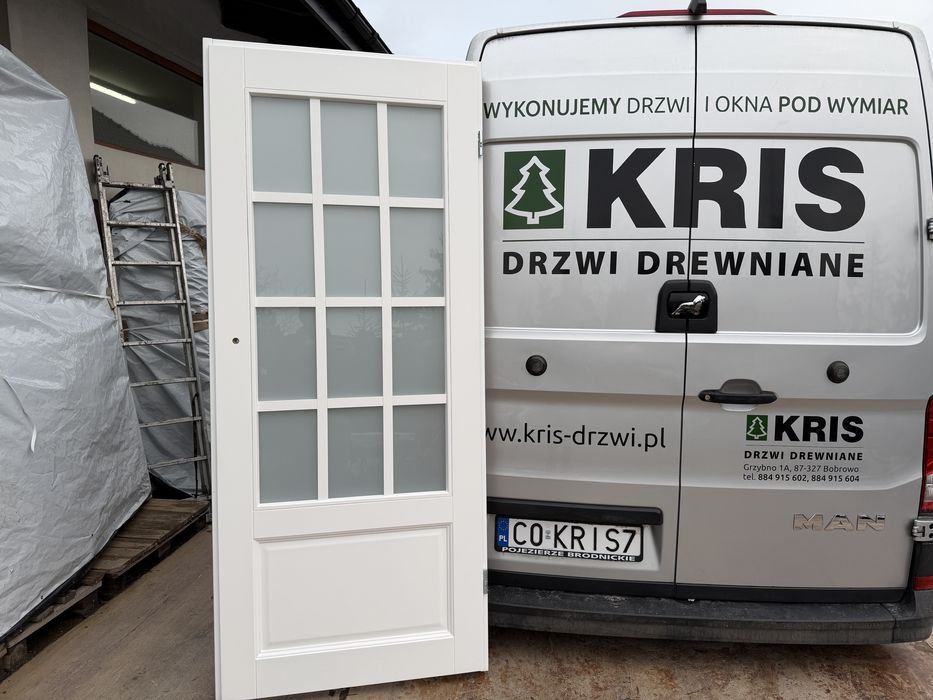 Drzwi wewnętrzne drewniane OD RĘKI Biale szpros francuski Cała Polska