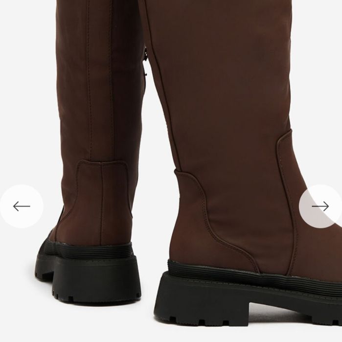 Сапоги до колен коричневые