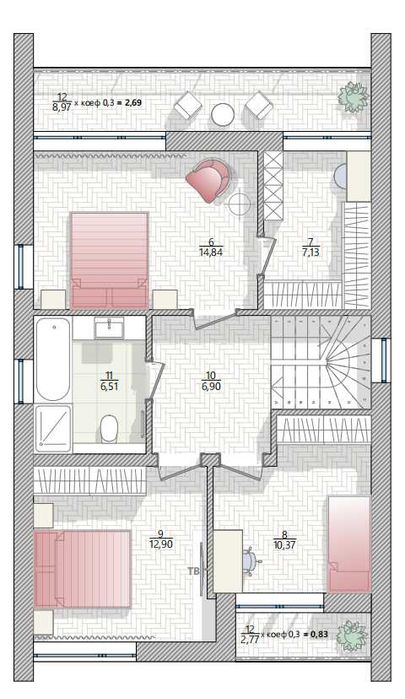 Будинок 130 м² з безпечною кімнатою КМ Ovillas