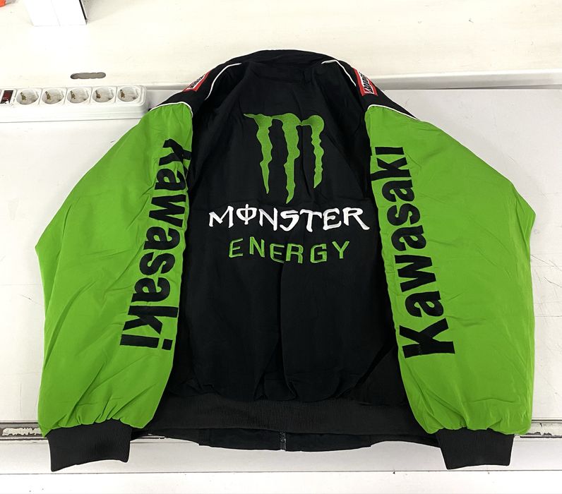 Гоночная куртка монстр бомбер kawasaki monster поставка вещей адик