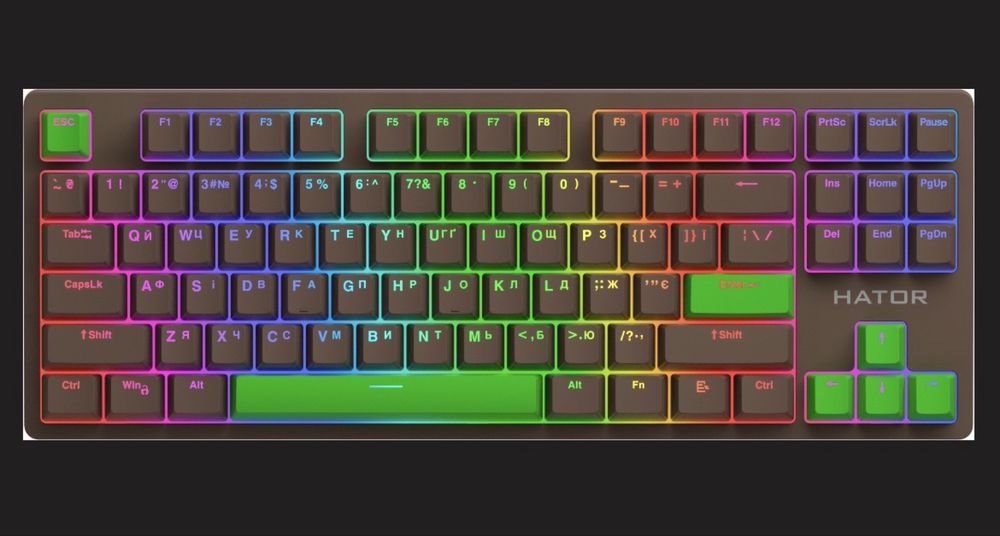 Клавиатура+мишка Hator+наушники Razer