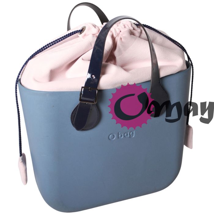 Lekki organizer do OBAG MINI worek Welur różowy pudrowy komin OMAY