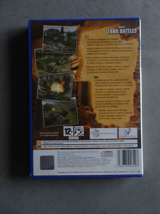 Jogo Playstation 2 PS2 - WWII: Tank Battles