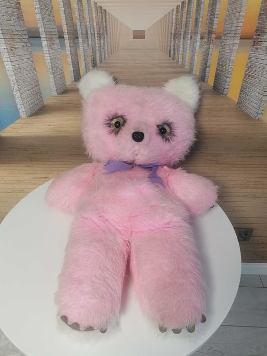 Różowy misiek duży, maskotka, pluszak.