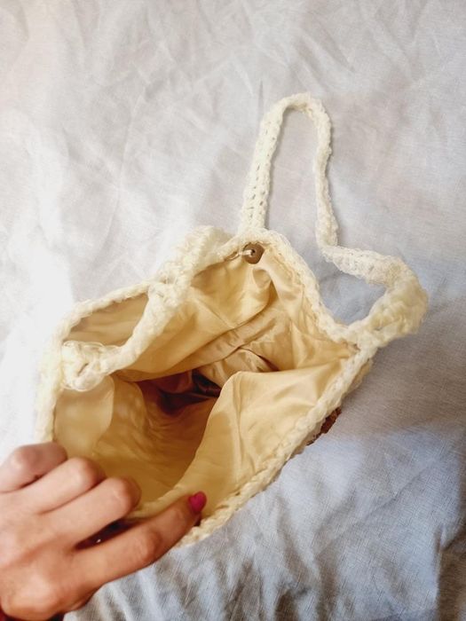 Летняя пляжная сумка авоська плетёная