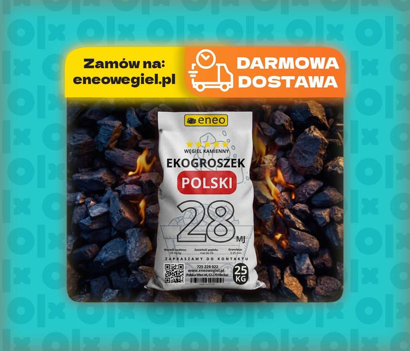 Węgiel, darmowa dostawa! Groszek, węgiel kamienny orzech, groszek, miał węglowy, kostka - Transport gratis w całej Polsce!