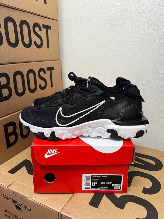 Кроссовки Nike React black white / Найк реакт черные 42 43 44