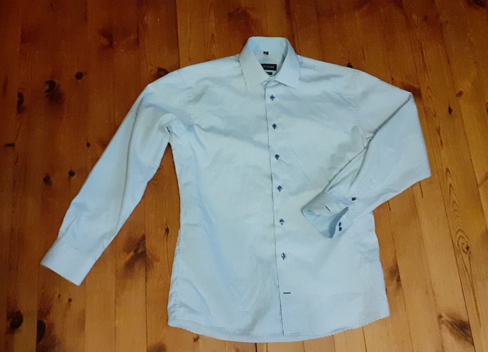 Koszula elegancka w prążki kołnierzyk 38-41 cm  M L