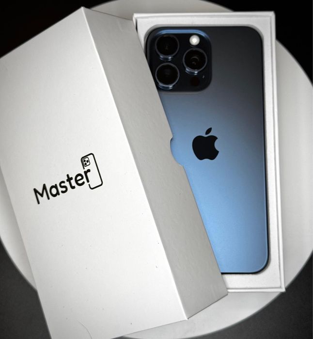 Apple iphone 15 PRO MAX 256gb blue jak nowy 100% bat 6msc gwar