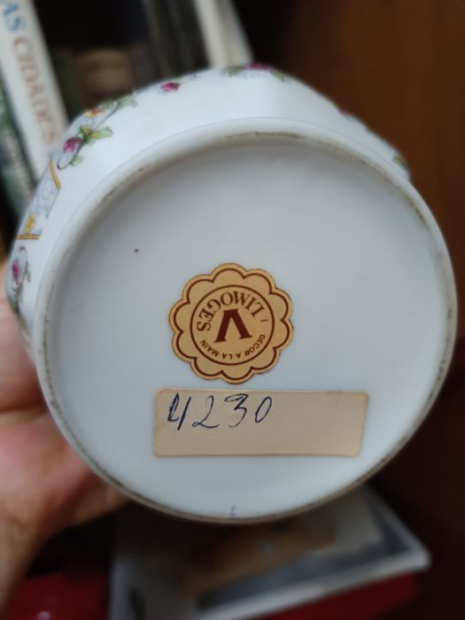 Jarra  Limoges – Pintado à Mão – Anos 40–50