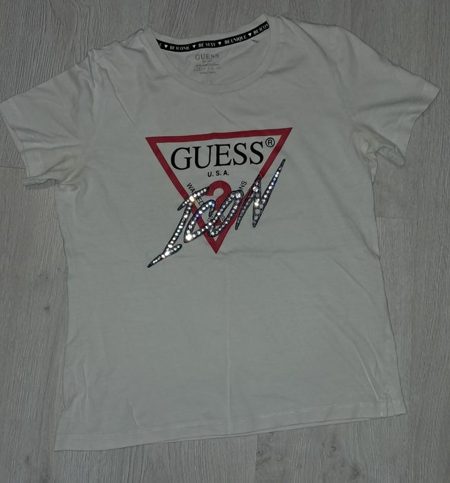 Guess tshirt biały roz. S