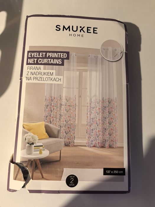 ** Firana z nadrukiem na przelotkach**
