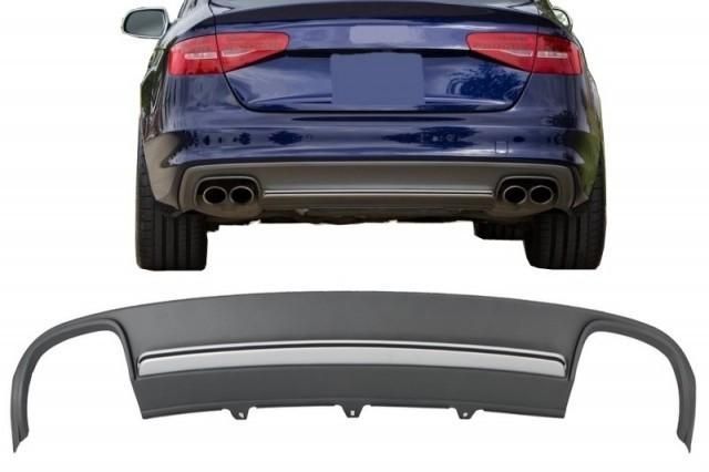 Difusor com Ponteiras Audi A4 B8 (2008 a 2012) Look S4