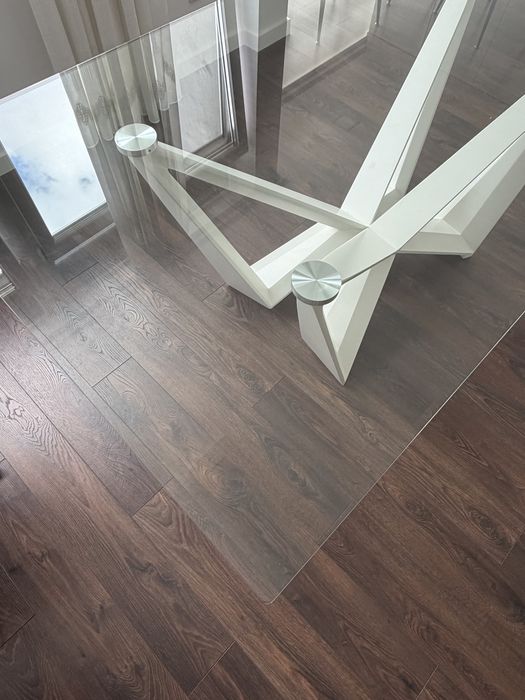 Mesa de jantar em vidro 200x100x75 cm