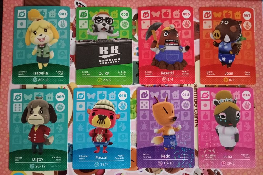 Cartas amiibo Animal Crossing - Série 1