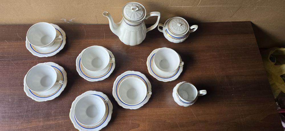Stary zestaw kawowy Porcelana Bogucice PRL