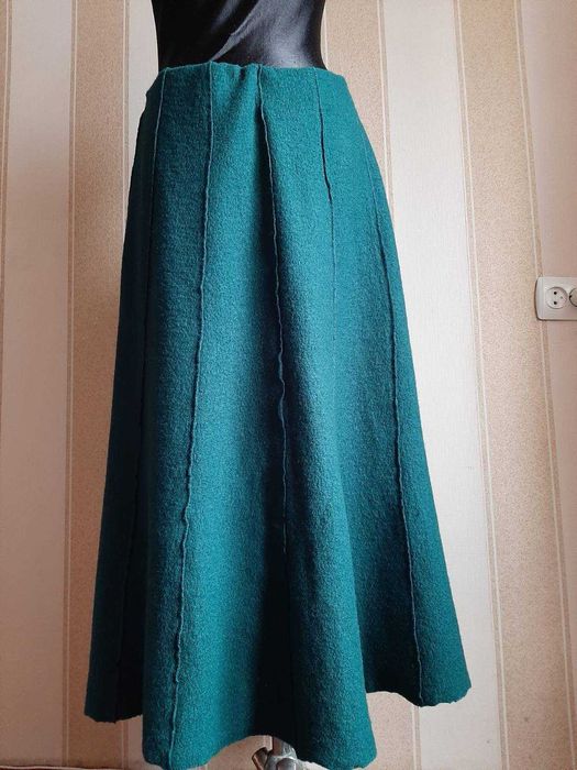 Спідниця міді\максі, НОВА, демі. 100% вовна.