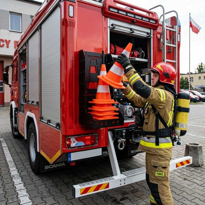 Uchwyt na pachołki ostrzegawcze