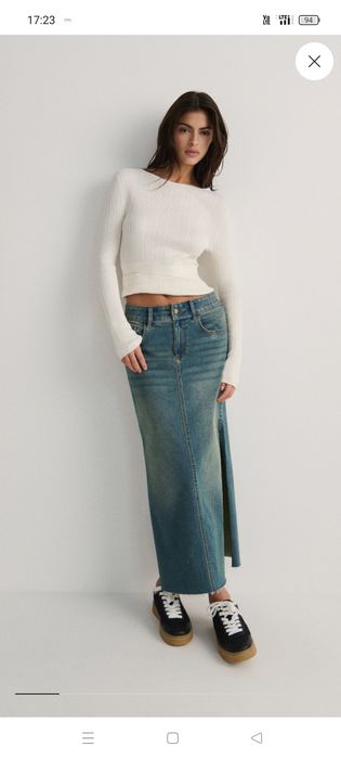 Spódnica Jeansowa Reserved. Niebieski Denim.  Rozm. L