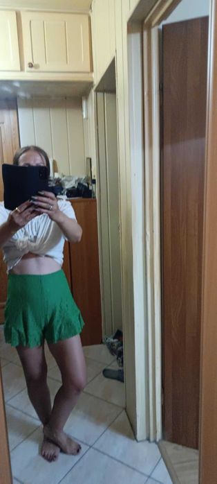 Śliczne zielone spodenki Zara Reserved 3 pary