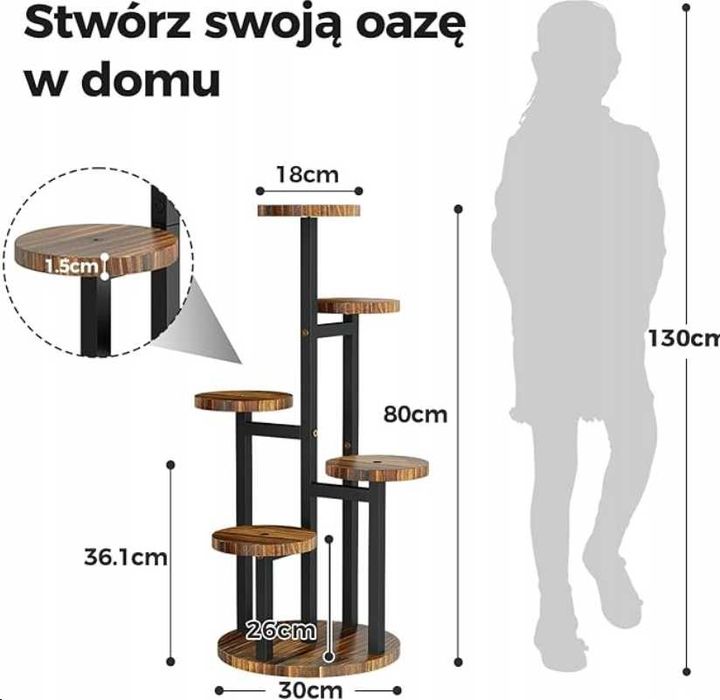 Stojak na Kwiaty 5 poziomów NOWY Kwietnik