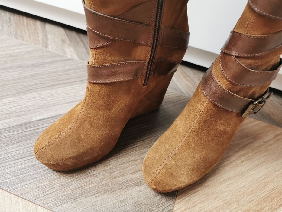 Skórzane botki damskie rozm 36 Venezia