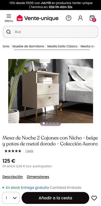 Mesa de Cabeceira/Apoio AURORA