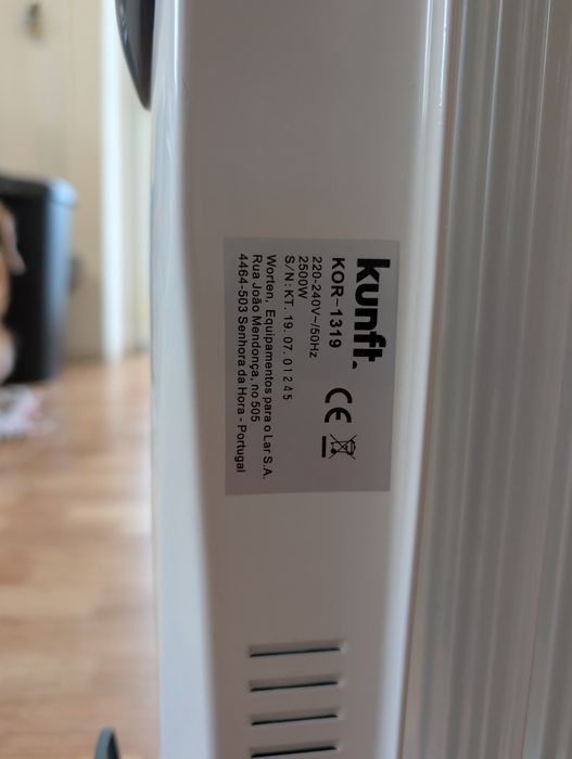 Aquecedor óleo kunft 2500W