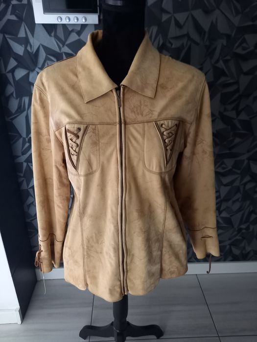 Wyjątkowa kurtka zamszowa, jelonek M&N Italy Style XL.