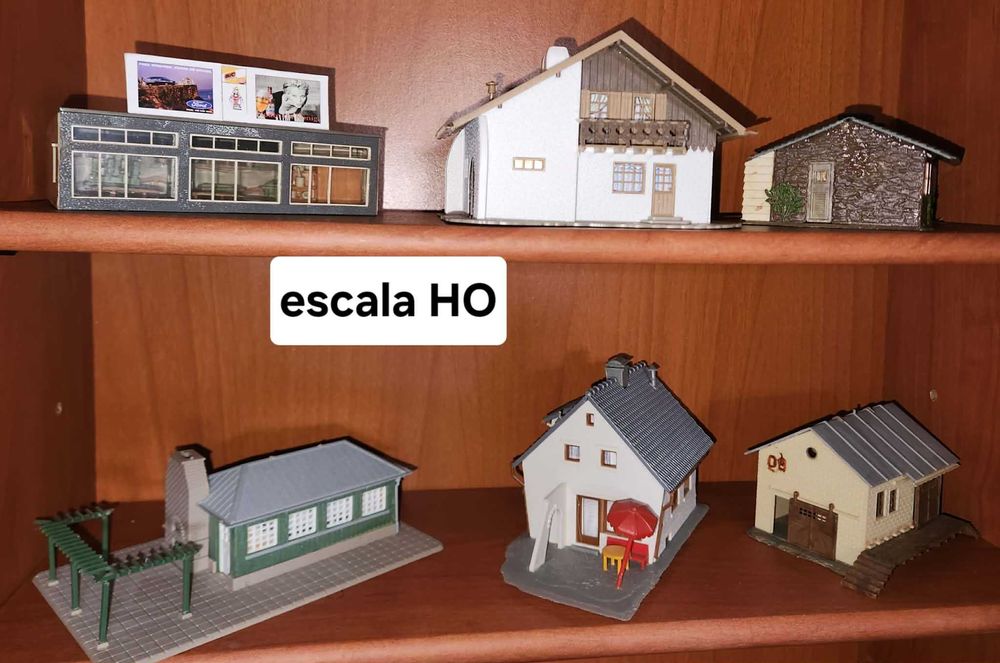 Edificios casinhas em escala HO para Ferromodelismo