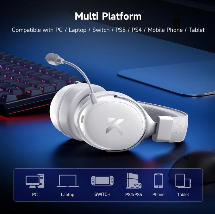 MCHOSE V9 Pro бездротові ігрові навушники 7.1 Bluetooth 5.3