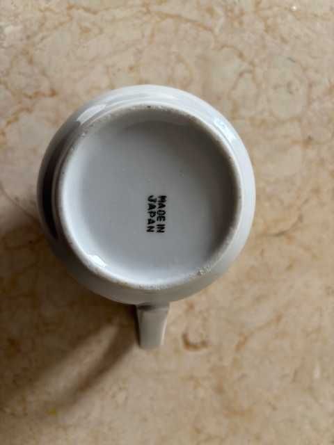 Serviço de chá, antigo, pintado à mão, para seis pessoas