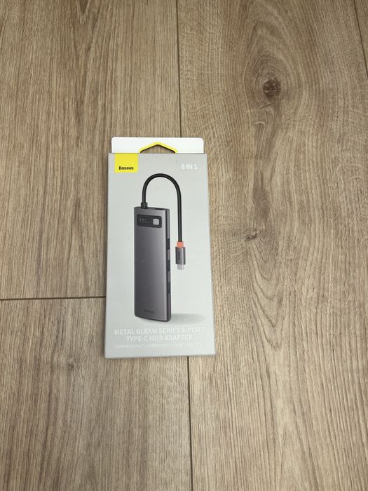 Baseus Hub Adapter Stacja dokujaca USB-C 8w1 4K Ethernet PD 100W HDMI