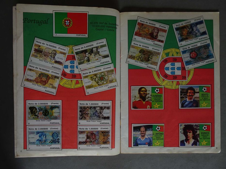 Caderneta de cromos completa Estrelas do Futebol Mundial