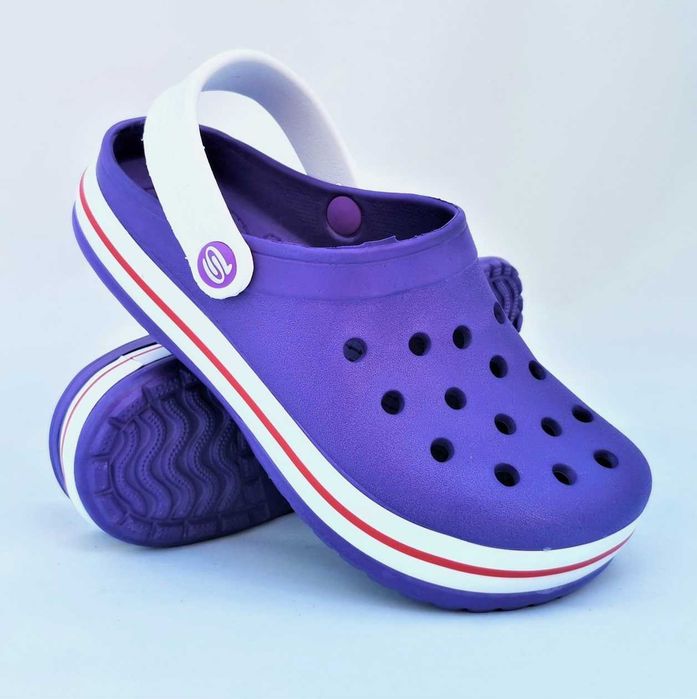 Женские тапочки CROCS сиреневые Кроксы шлёпки сланцы