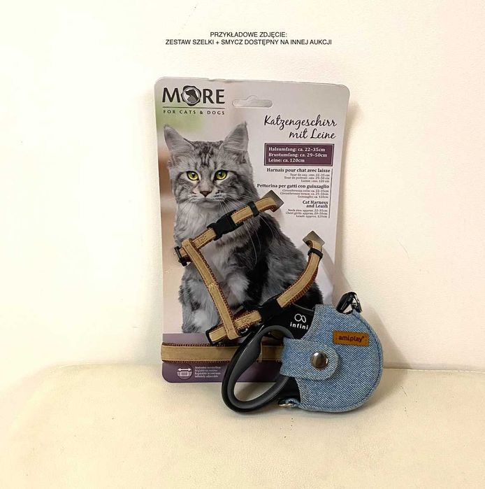 More Nowe Szelki dla kota M/L beżowe