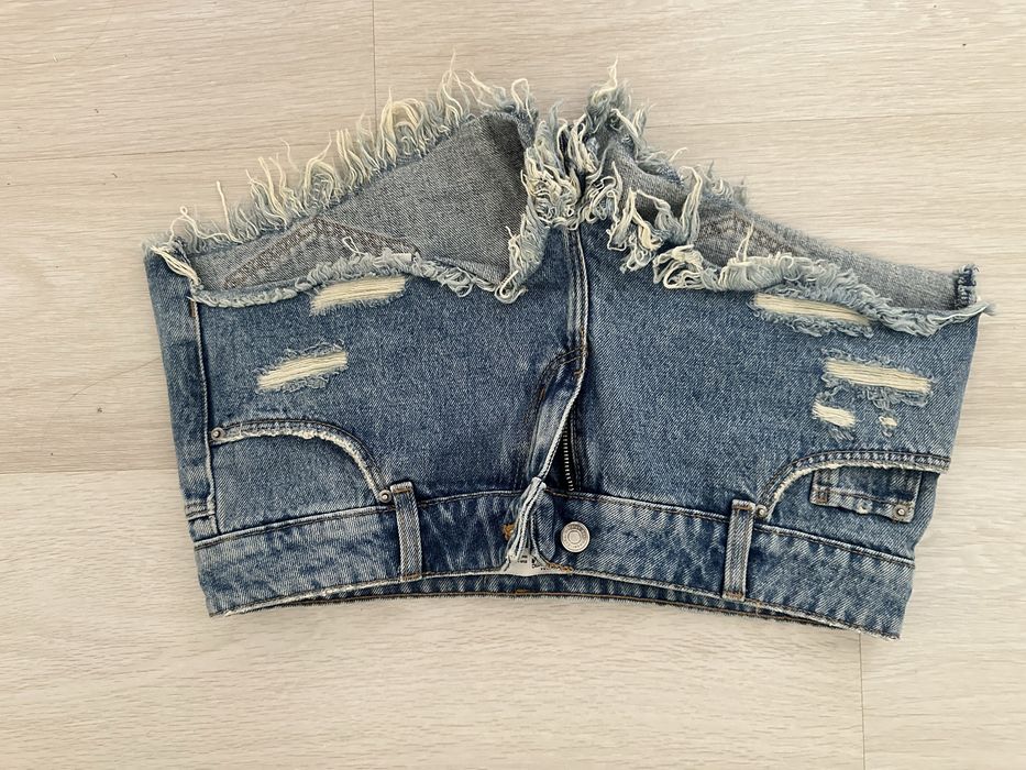 Денім кроп  шорти