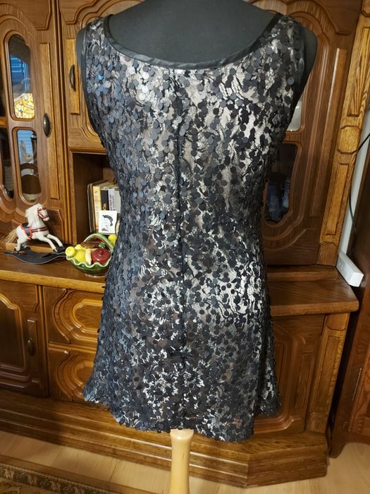 Sukienka cekinowa czarna mini S