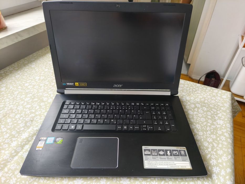 Laptop Acer Aspire i7-8750H, 17'