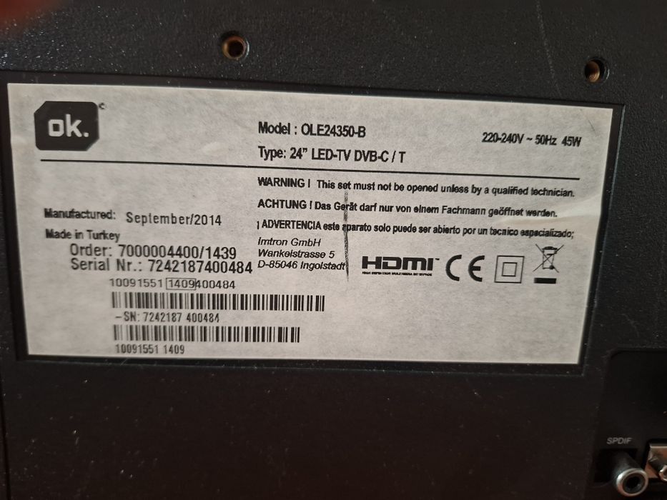 Монітор  телевізор  24  дюйми, HDMI порт,на підставці в  супер  стані.