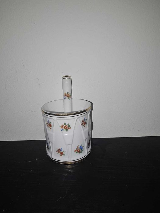 Almofariz e Pilão Vista Alegre – Porcelana Pintada à Mão