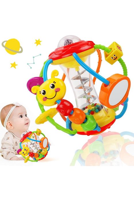 Kolorowa edukacyjna kula grzechotka Hola 929 używana super stan