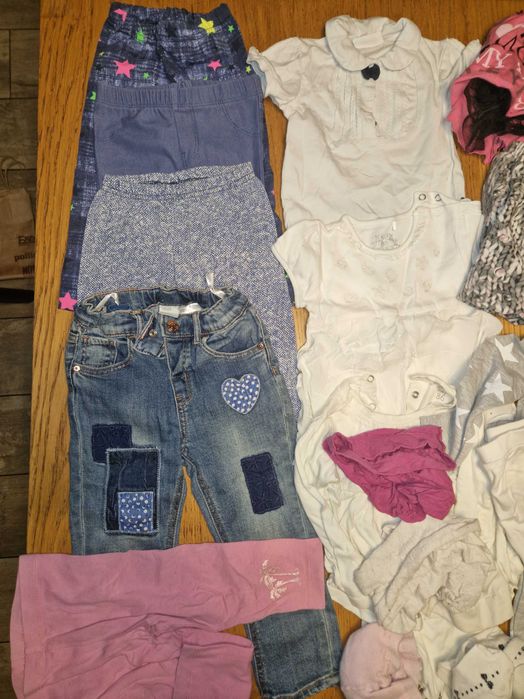 Paka dla dziewczynki 86 stan bdb 25 szt ubrania duża paczka