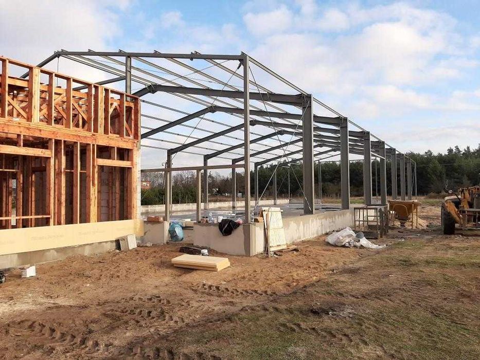 konstrukcja stalowa hali  18x35x5  hala wiata bindry ramy