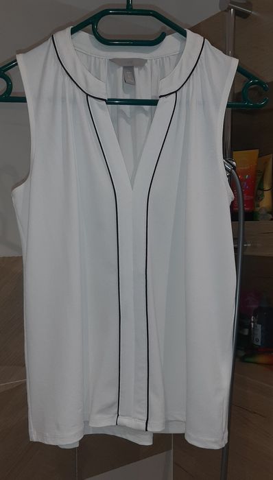 Bluzka H&M luźny krój kolor szampanski