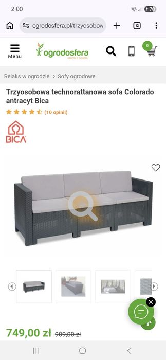 Sofa technorattanowa