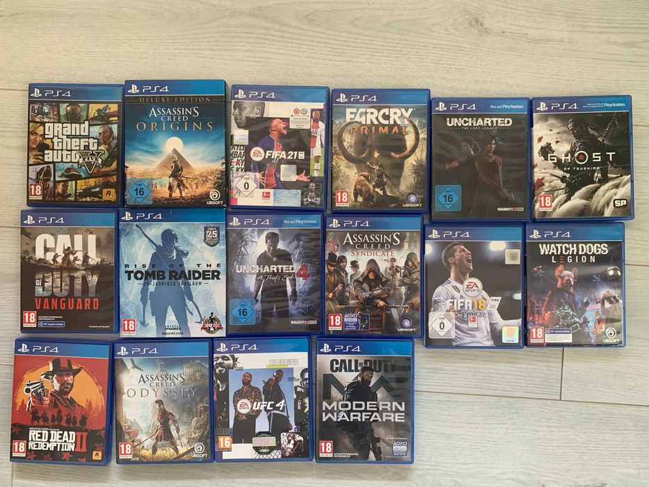 Jogos originais para PlayStation 4 em ótimo estado.